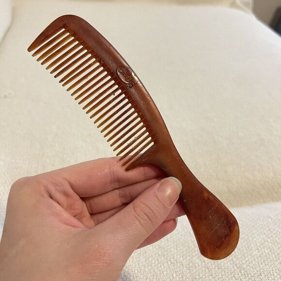 Vintage‎ Comb Goody USA Faux Tortoise Shell Brown Hair Styling 1980s Plastic - Picture 1 of 4